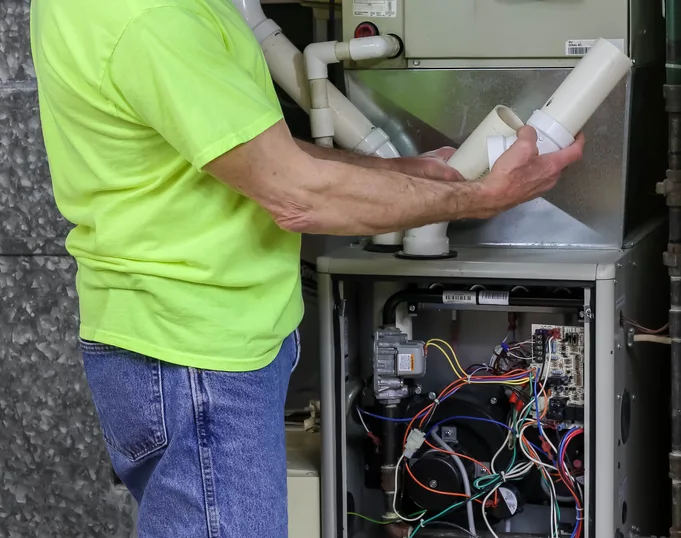 High-efficiency furnace installed in a central Arkansas home
