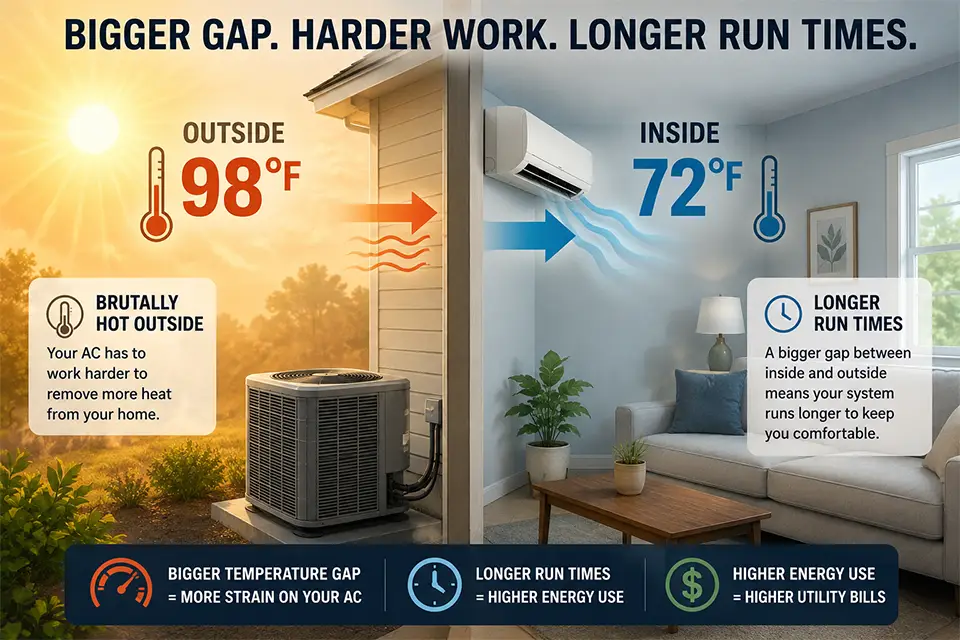 Bigger gap. Harder work. Longer run times.
